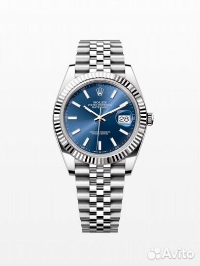 Часы rolex datejust 41mm blue dial