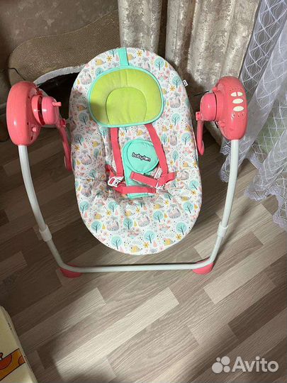 Детские электронные качели babyton