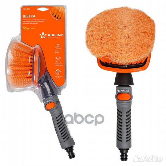 Щетка для мыт.с насад.для шланга,с мягк.распуш