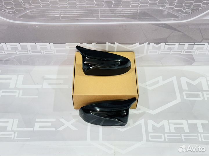 Накладки зеркал BMW X5 E70 X6 E71, М стиль, глянец