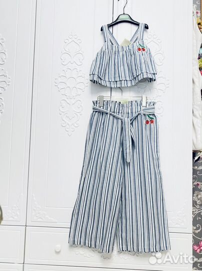 Новый комплект: топ и брюки Benneton 9-10
