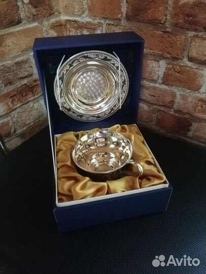 Чайная пара серебро