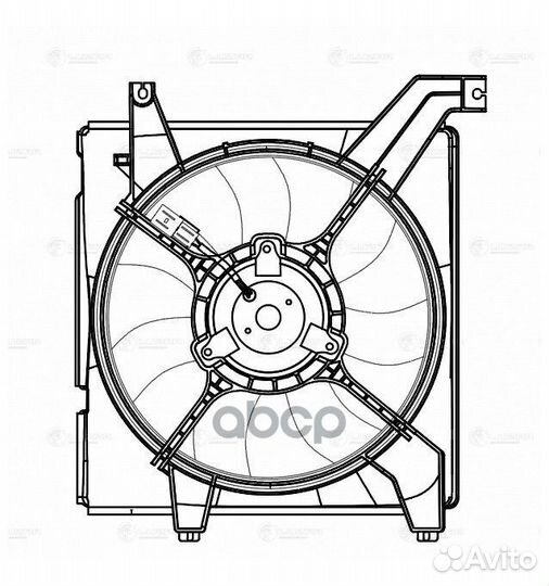 Вентилятор радиатора hyundai elantra (XD) (00)