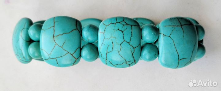 Браслет из говлита бирюзового 17-19 р-р