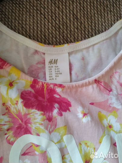 Платье, лосины для девочки 4-5 лет, 110