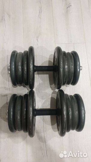 Гантели наборные металлические 30кг(2*15кг) новые