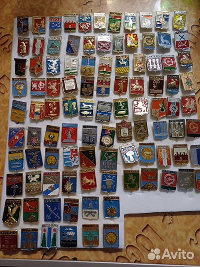 Значки города, гербы городов