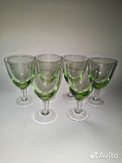 Рюмки на ножке/ цветное стекло СССР
