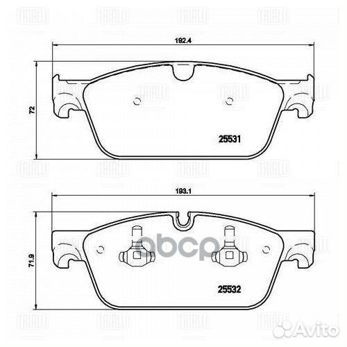 Колодки торм. для а/м Mercedes ML (W166) (11)