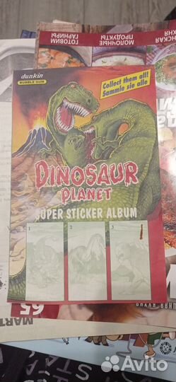 Журнал наклеек планета динозавров