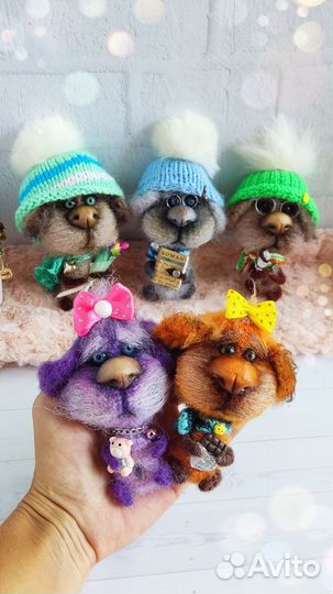 Вязаные миниатюрные собачки