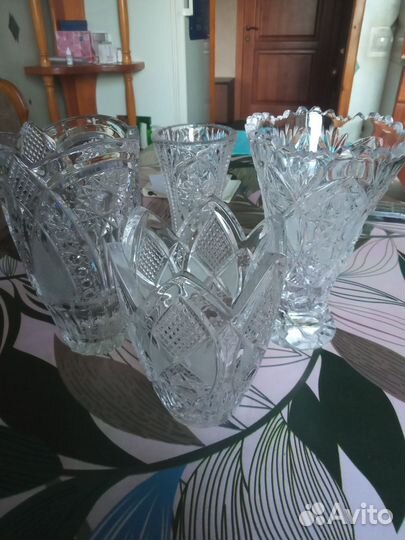 Хрустальные вазы для цветов СССР