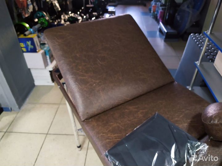 Массажный стол Люкс 180Р*60*75-94 - коньячный