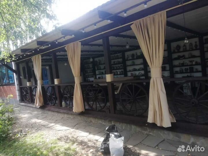 Уличные шторы для беседки из ткани оксфорд