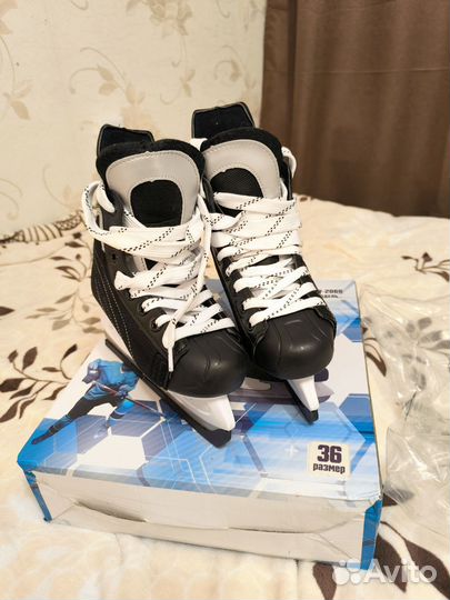 Коньки хоккейные детские размер 36, для мальчика