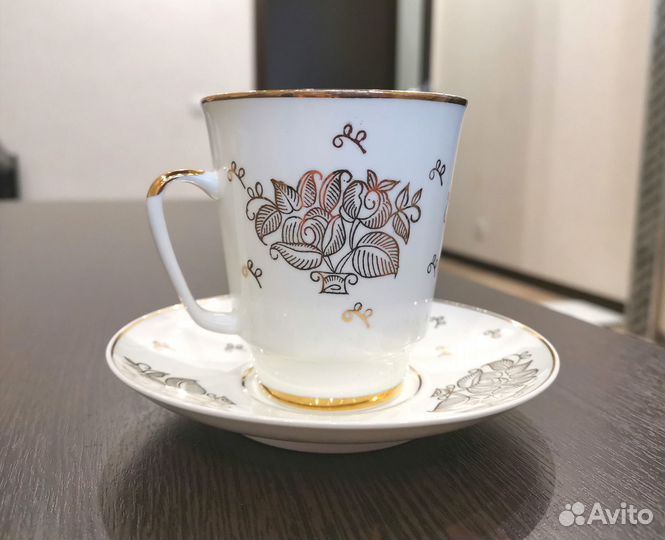 Кофейная пара винтаж фарфор лфз