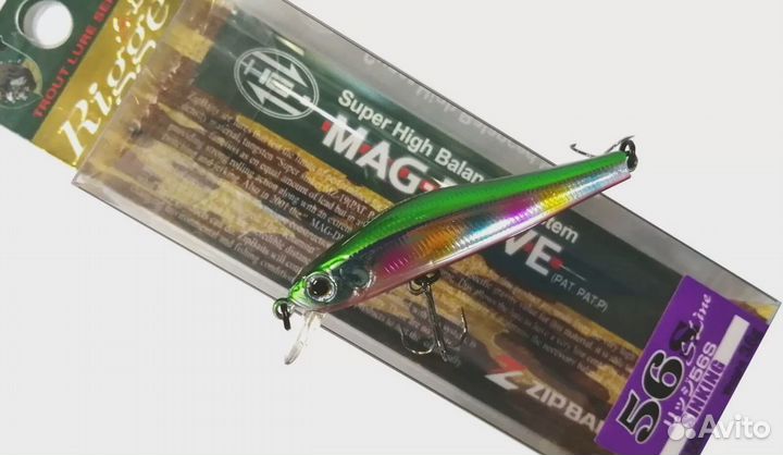 Воблеры Zipbaits Rigge 56S (4 цвета). Оригинал