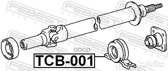 Подшипник опоры карданного вала TCB001 Febest