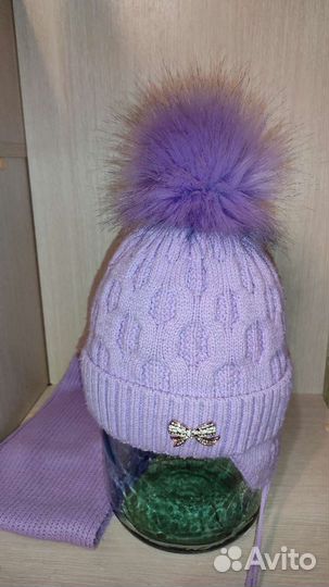 Зимняя шапка для девочки дошкольного возраста