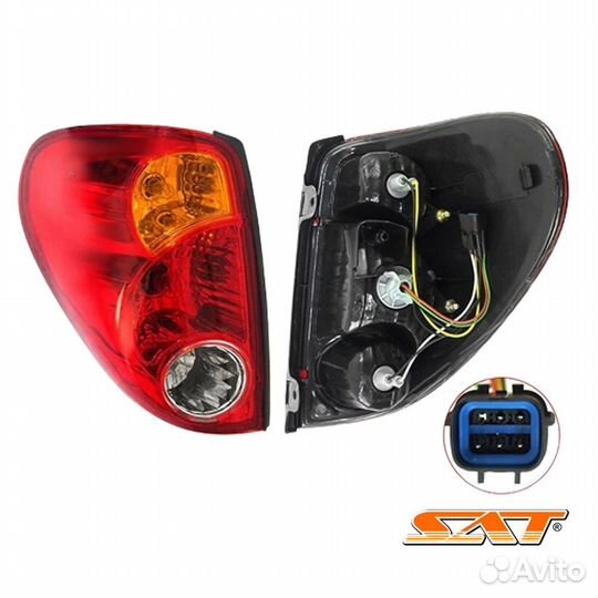 Фонарь левый задний Mitsubishi L200 06-15