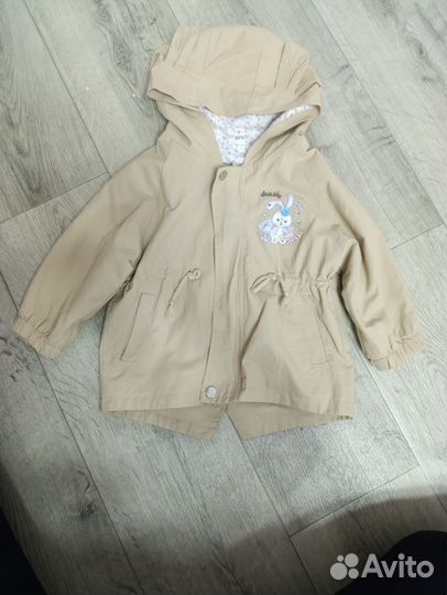 Ветровка парка для девочек 92-98