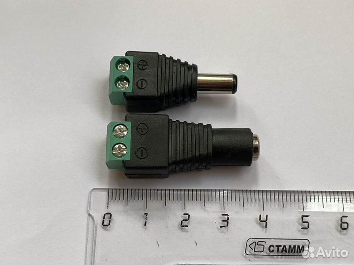 Разъемы питания 5,5х2,1 с клеммной колодкой