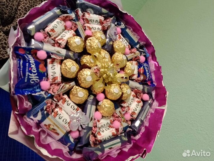 Сладкие букеты из конфет