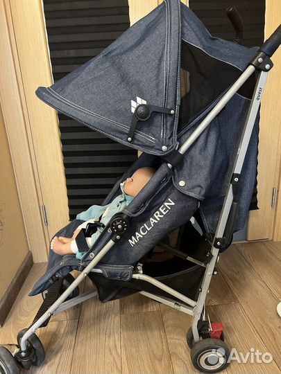 Джинсовая коляска Maclaren Quest Denim Indigo