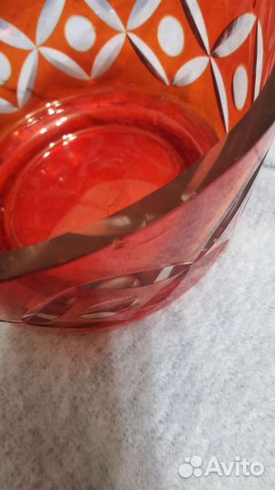 Посуда красное стекло СССР
