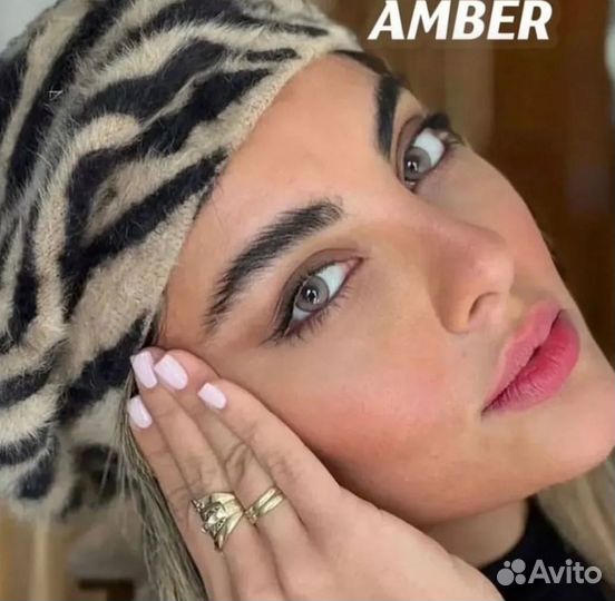 Цветные линзы Rainbow amber с диоптриями