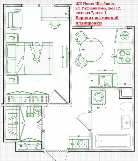 Квартира-студия, 29,4 м², 1/6 эт.