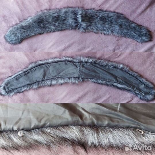 Меховой воротник чернобурка