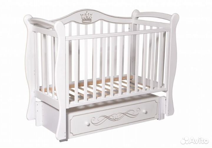 Кровать Julia 111 белая + Комод Nicole белый