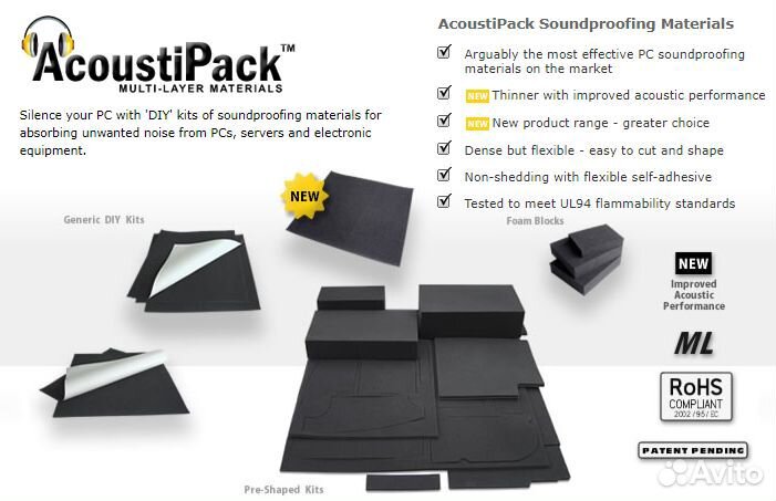 Комплект AcoustiPack ultimate PC Soundproofing Kit
