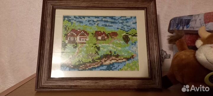 Картина вышивка крестиком бисер интерьер