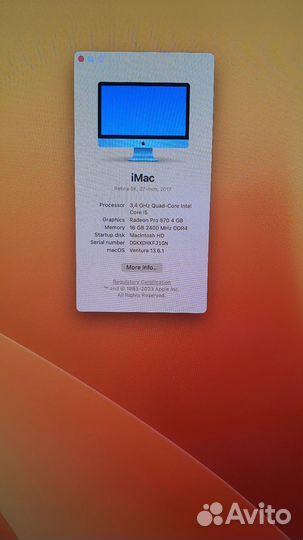 Apple iMac retina 5k, 27, 2017