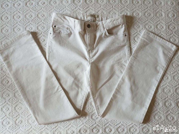 Летняя капсула футболка и джинсы капри белые 40 42