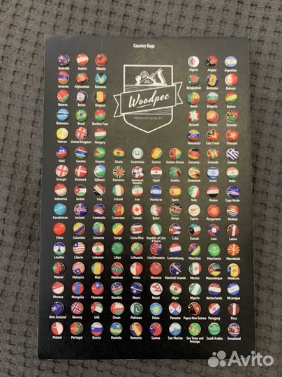 Геотеги / пины / флаги для деревянной карты мира