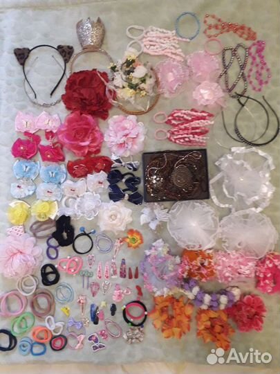 Банты, ободки, заколки,бисер