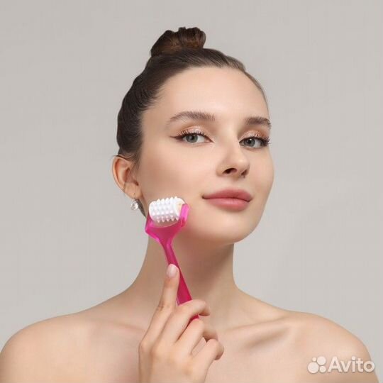 Массажёр для лица и зоны декольте «Барабан», с шип