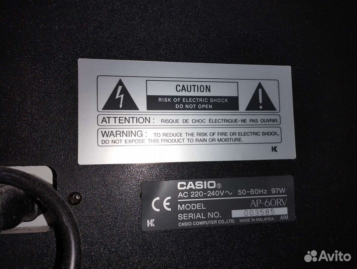 Цифровое пианино casio celviano AP-60RV