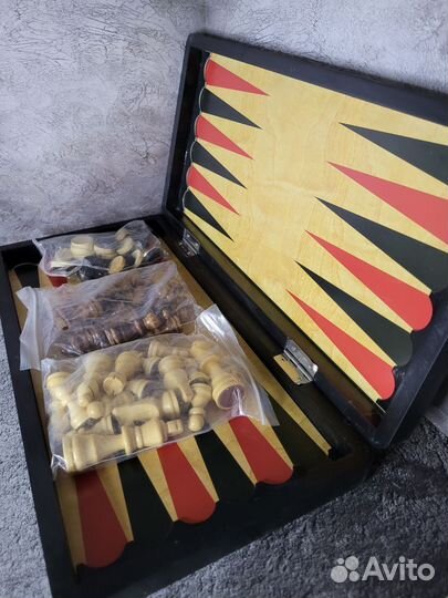 Шахматы нарды шашки 3 в 1