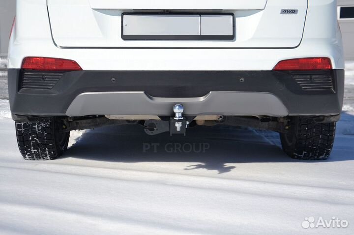 Фаркоп (тсу) под квадрат для Hyundai Creta