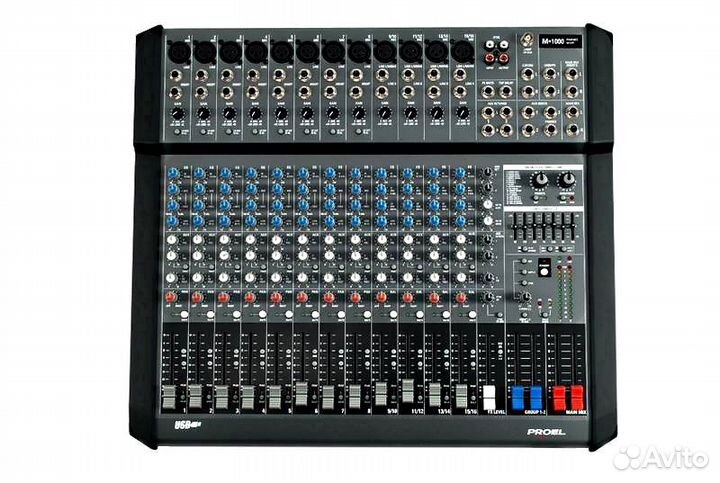 Proel M1000 Активный микшерный пульт 2х500w Италия