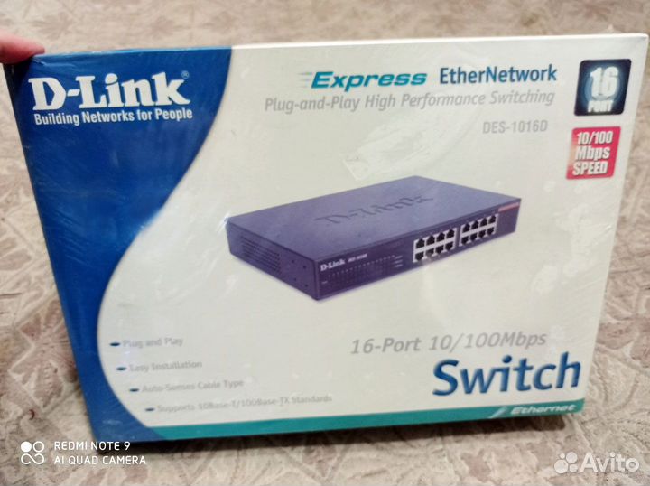 Коммутатор D-link DES-1016D