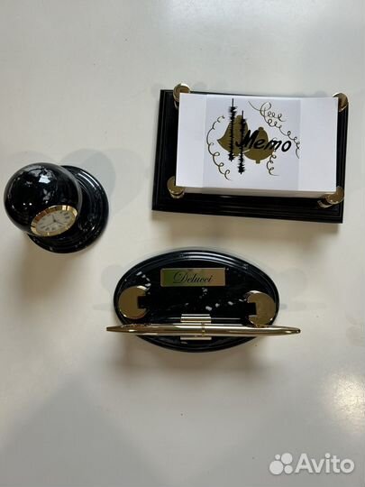 Набор руководителя Delucci черный мрамор