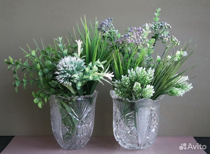 Вазы хрусталь СССР Чехия Богемия