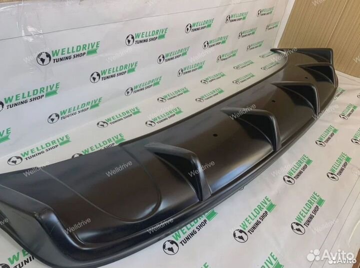 Диффузор на задний бампер mazda 6 gg /рестайлинг