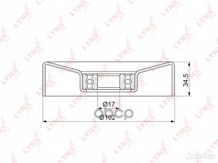 Ролик натяжной приводного ремня PB5373 lynxauto
