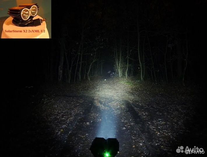 Фонарь передний на руль Сова, выносн. аккум., 2000